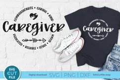 Create unique gifts for coworkers and friends using our customizable Caregiver SVG. Spread love and joy with personalized shirts and tote bags. Compatible with Cricut and Silhouette cutting machines.