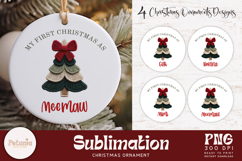 My first Christmas grandparents png designs being used as Christmas ornaments png prints