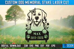 Custom Dog Memorial Garden Stake Laser Cut Bundle, Pets SVG Product Image 3