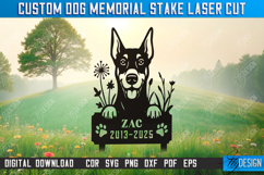 Custom Dog Memorial Garden Stake Laser Cut Bundle, Pets SVG Product Image 5