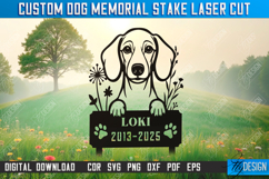 Custom Dog Memorial Garden Stake Laser Cut Bundle, Pets SVG Product Image 6