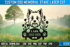 Custom Dog Memorial Garden Stake Laser Cut Bundle, Pets SVG Product Image 8