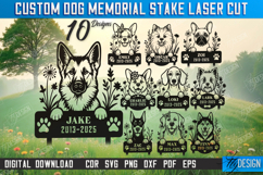 Custom Dog Memorial Garden Stake Laser Cut Bundle, Pets SVG Product Image 1