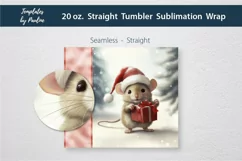 personalized Christmas rat Skinny Tumbler Wrap for sublimarion