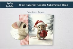 personalized Christmas rat Skinny Tumbler Wrap for sublimarion