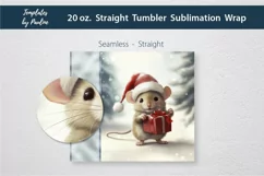 Personalized Christmas Rat Skinny Tumbler Wrap for sublimation