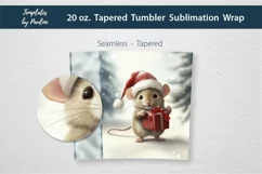Personalized Christmas Rat Skinny Tumbler Wrap for sublimation