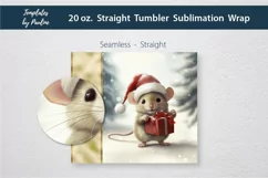 Custom Name Christmas rat Skinny Tumbler Wrap for sublimation