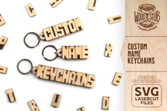 Custom Name Keychain, Name keychain svg, Keychain svg Product Image 2