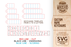 Custom Name Keychain, Name keychain svg, Keychain svg Product Image 4