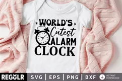 World's cutest alarm clock SVG, Baby SVG Design Product Image 1