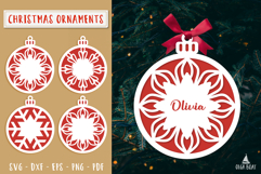 Custom Ornament SVG Snowflake Christmas Laser cut