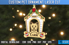 Dog Ornament Laser Cut|Christmas Tree Toy|Dog Name Ornament Product Image 1