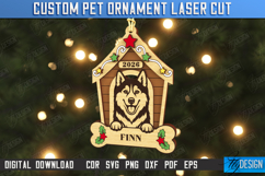 Dog Ornament Laser Cut|Christmas Tree Toy|Dog Name Ornament Product Image 1
