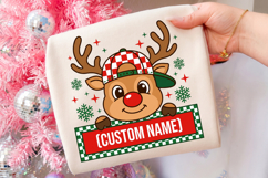 Custom Reindeer Baby Boy Christmas PNG,Personalized Product Image 2