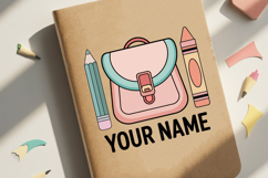 Custom School Bag Name Label SVG | Back to School Name Tag Product Image 2