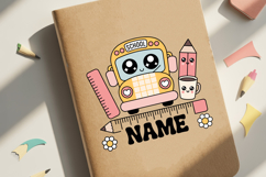 Custom School Bus Name Tag SVG | Back to School Name Tag Product Image 2