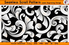 Custom Scrollwork Seamless Pattern Laser Engraving Design