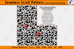 Custom Scrollwork Seamless Pattern Laser Engraving Design