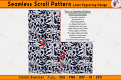 Custom Scrollwork Seamless Pattern Laser Engraving Files