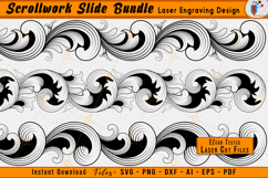 Custom Scrollwork Slide Bundle Laser Engraving Design Files