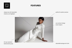 Evening Satin Maxi Dress Mockup, Seamless Pattern Preview Product Image 2