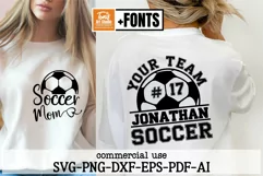 Custom Soccer Name and Number SVG | Soccer Mom Svg Cut Files Product Image 1
