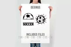 Custom Name Soccer SVG, Soccer svg, Soccer Ball Clipart Product Image 2