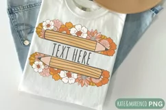 Retro Teacher SVG | Custom Teacher SVG | Pencil Sublimation Product Image 1