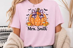 Custom Teacher Halloween Pumpkin Sublimation PNG Product Image 4