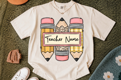 Custom Teacher Name PNG, Pencil Sublimation Design Product Image 2