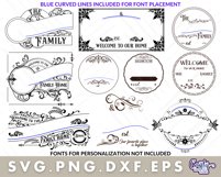 Vintage Sign Bundle | Family Sign Svg | Round Door Signs Product Image 2