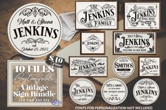 Vintage Sign Bundle | Family Sign Svg | Round Door Signs Product Image 1