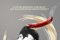 Custom Wedding Portrait Art Illustration Photo Effect Product Image 3