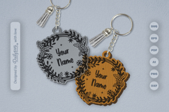Customable Christmas Wreath Keychain SVG Product Image 2