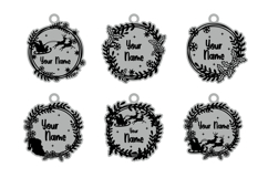 Customable Christmas Wreath Keychain SVG Product Image 1