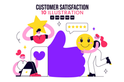 10 Customer Satisfaction Illustration Product Image 1
