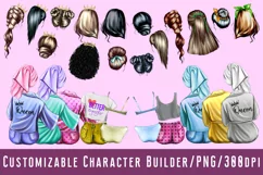 2 girls in pajamas,rear view.Pajama party,bachelorette party Product Image 2