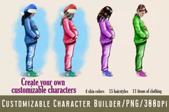 A pregnant girl in a Christmas costume.The future mother Product Image 1