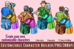 Grandfather and grandmother in each other's arms,rear view Product Image 1