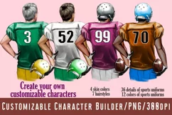 Man in an American football uniform.Rear view.football teams Product Image 1