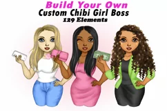 Girl Boss Clipart Best Friends Customizable Clip Art PNG Product Image 1