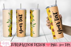 Customizable Sunflower Tumbler Wrap for Sublimation Product Image 2