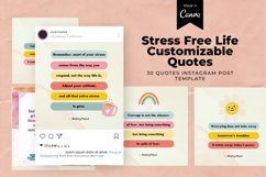 Stress Free Life Customizable Quotes Canva Template Product Image 1
