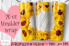 Customizable sunflower design for 20oz tumbler sublimation Product Image 1