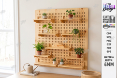 Modular Wooden Pegboard Wall Plant Organizer Laser Cut | CNC Product Image 15
