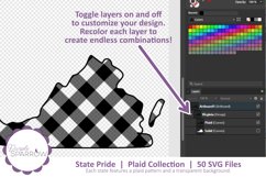 Customize each state with your own color scheme or toggle the plaid layer off for even more options