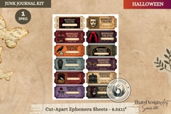 Haunted House Halloween Junk Journal Cut-Apart Ephemeras Product Image 1
