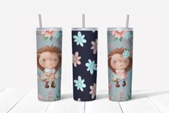 Cut Hedgehog sublimation design Skinny tumbler wrap design 