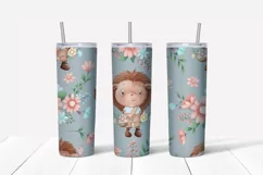 Cut Hedgehog sublimation design Skinny tumbler wrap design 